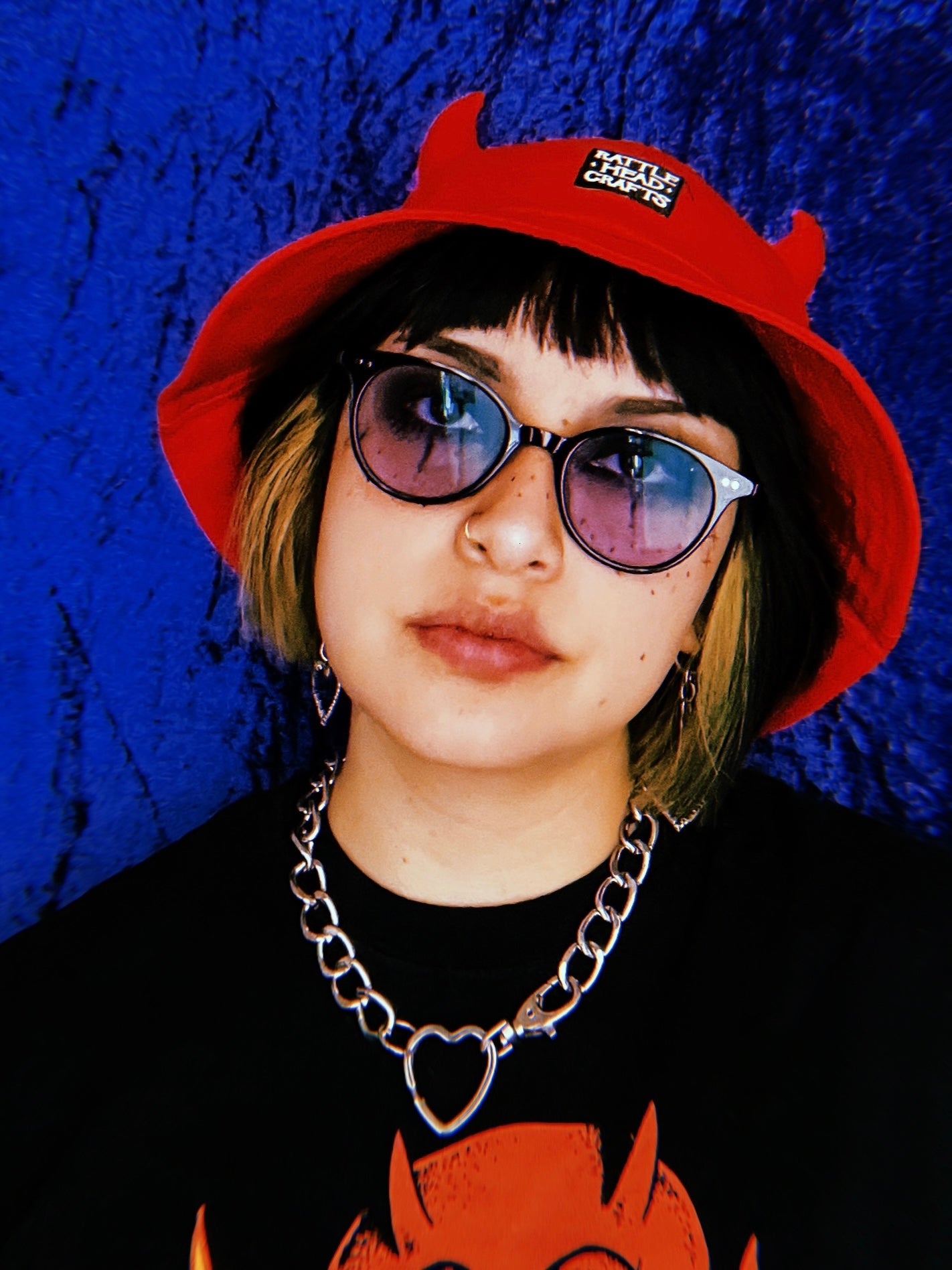 Red Split Summer Sinner Hat