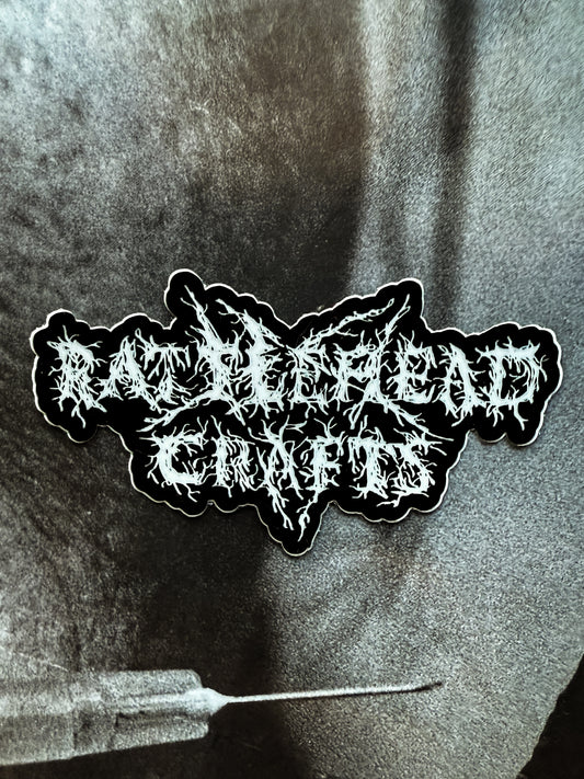 Black Metal Logo Sticker