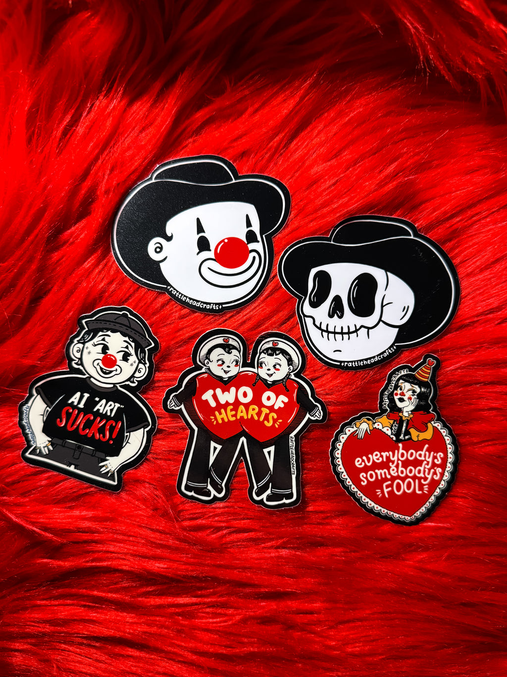 Two of Hearts Sticker