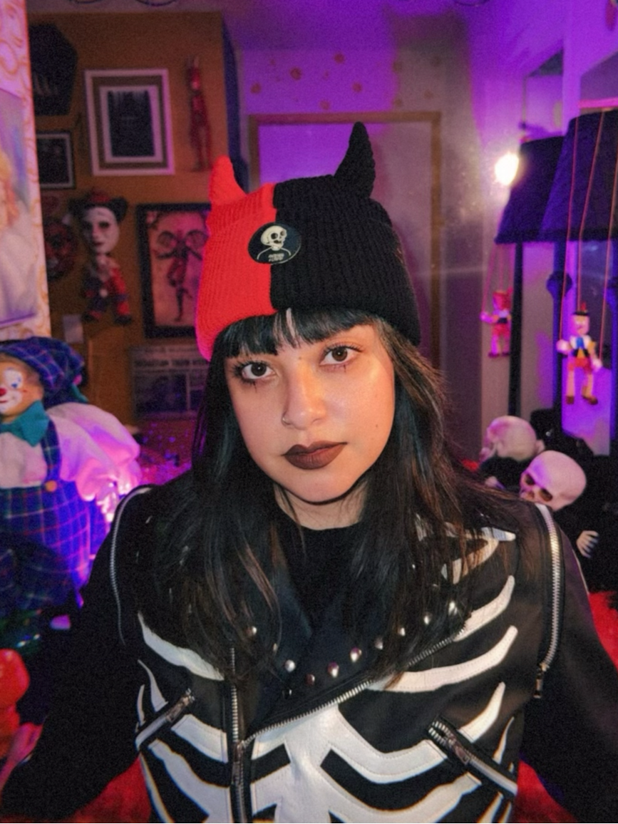 Red Split Beanie