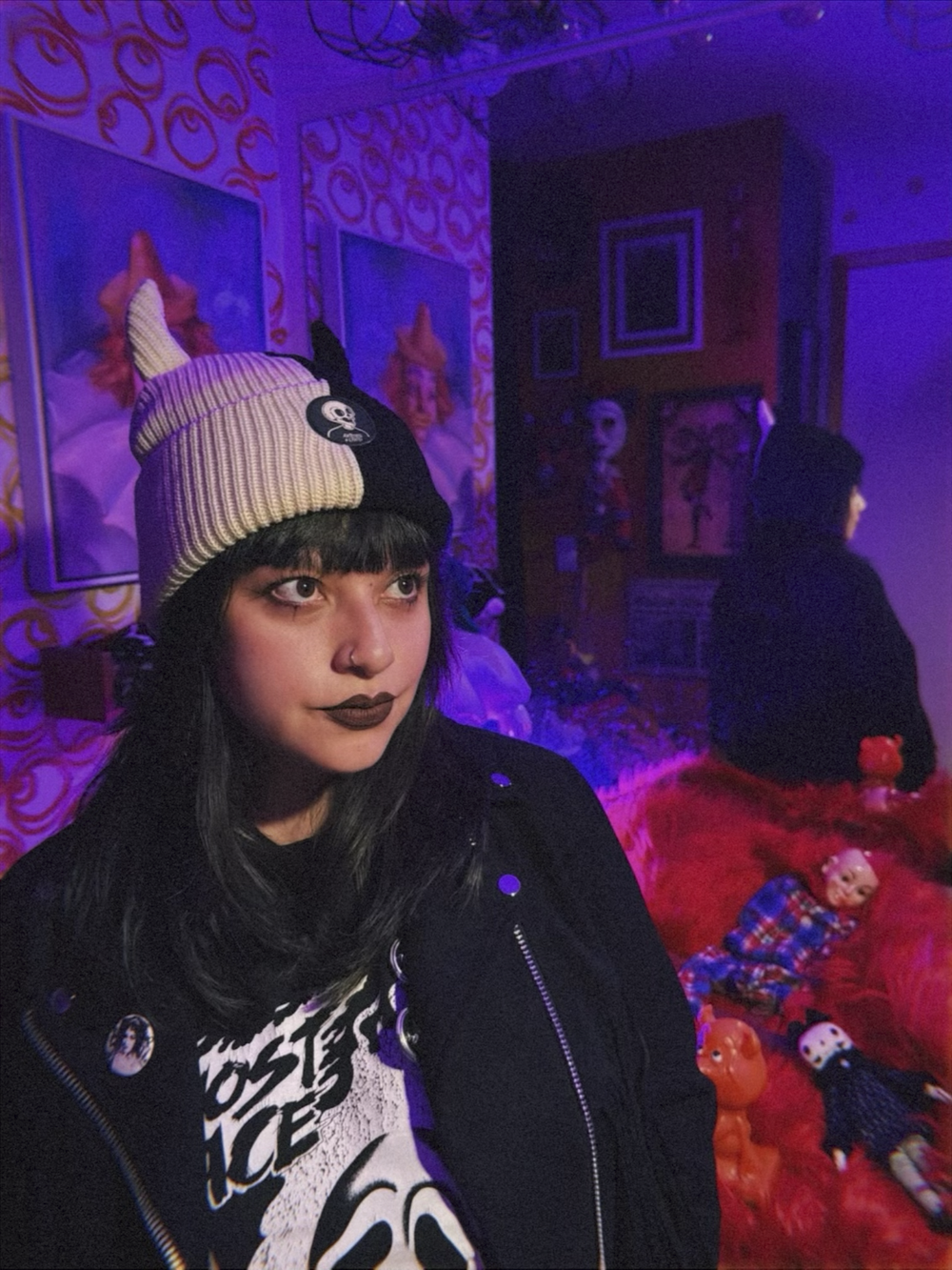 Ivory Split Beanie