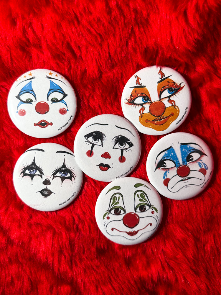 Clown Face Buttons