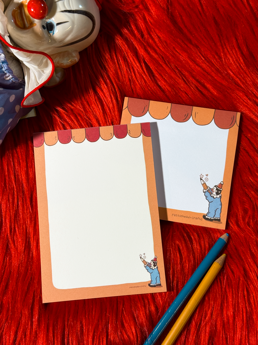 Primary Clown Sticky Notes