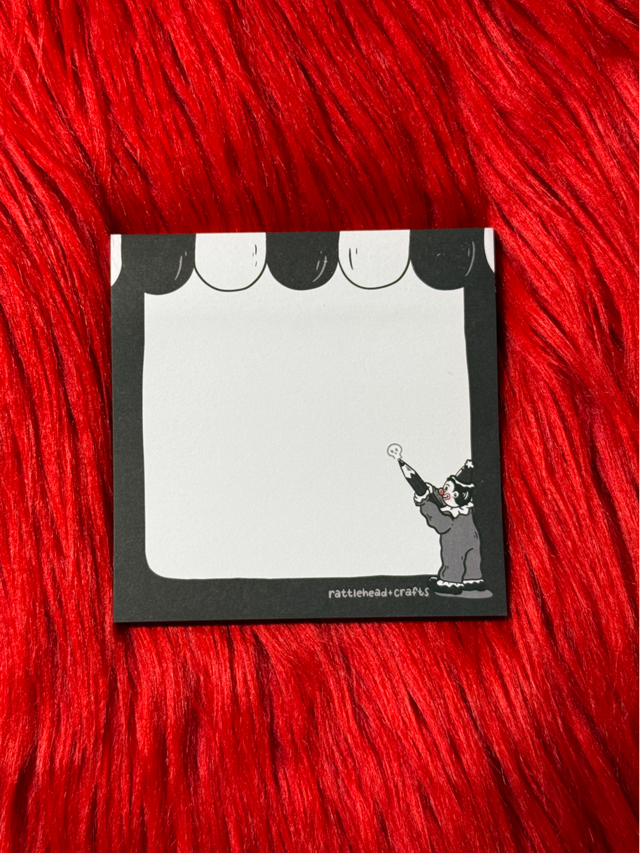 Inkwell Clown Sticky Notes