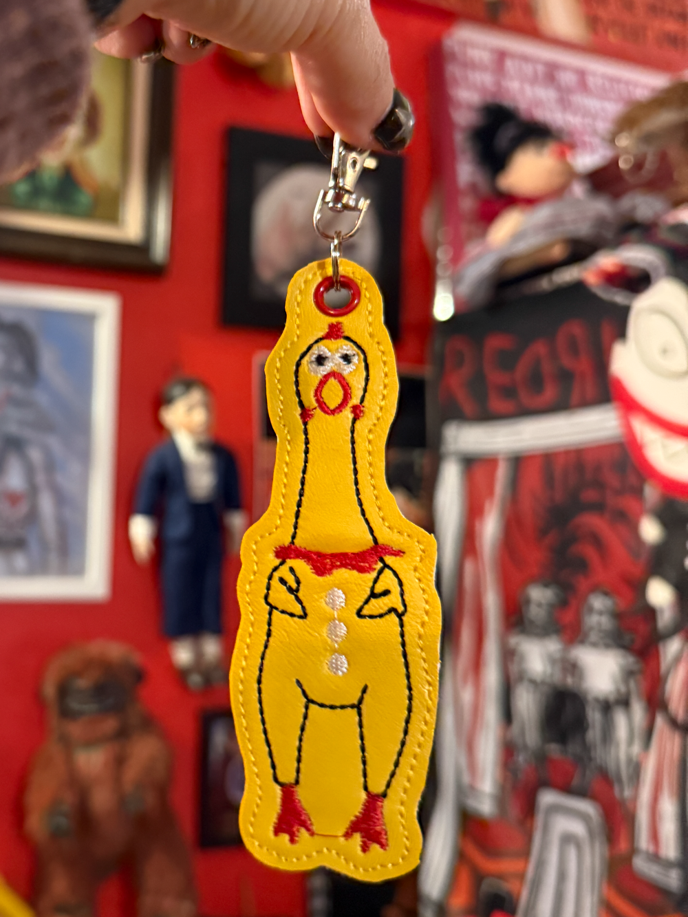 Rubber Chicken Keychain