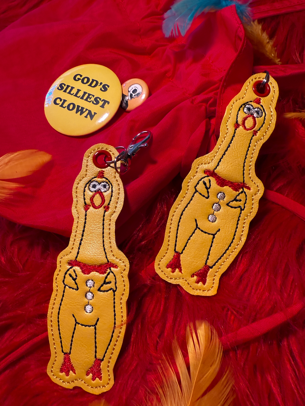 Rubber Chicken Keychain