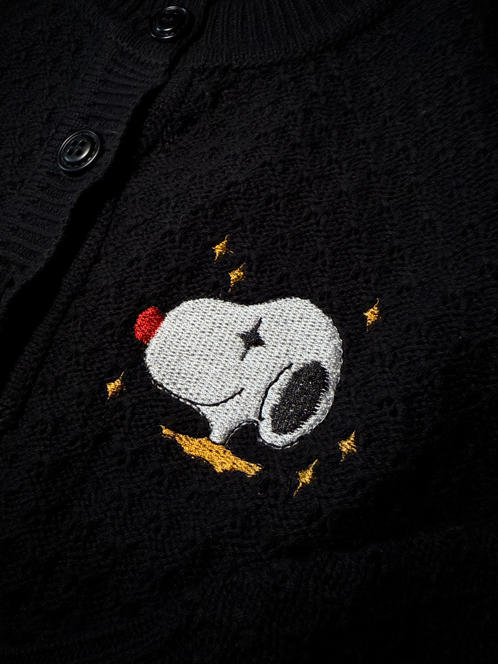 Black Sponpi Knitted Cardigan