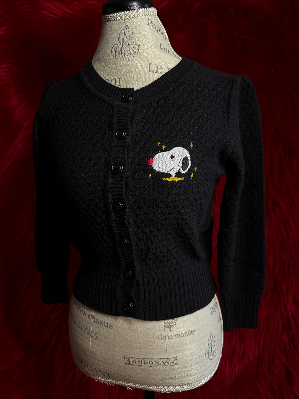 Black Sponpi Knitted Cardigan