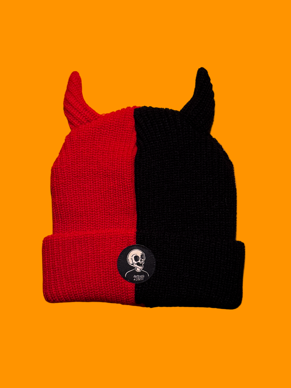 Red Split Beanie