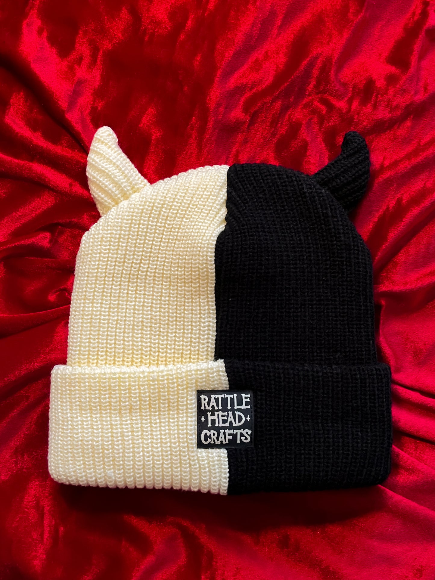 Ivory Split Beanie