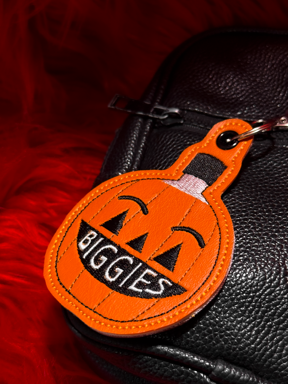 Buzzed Pumpkin Keychain