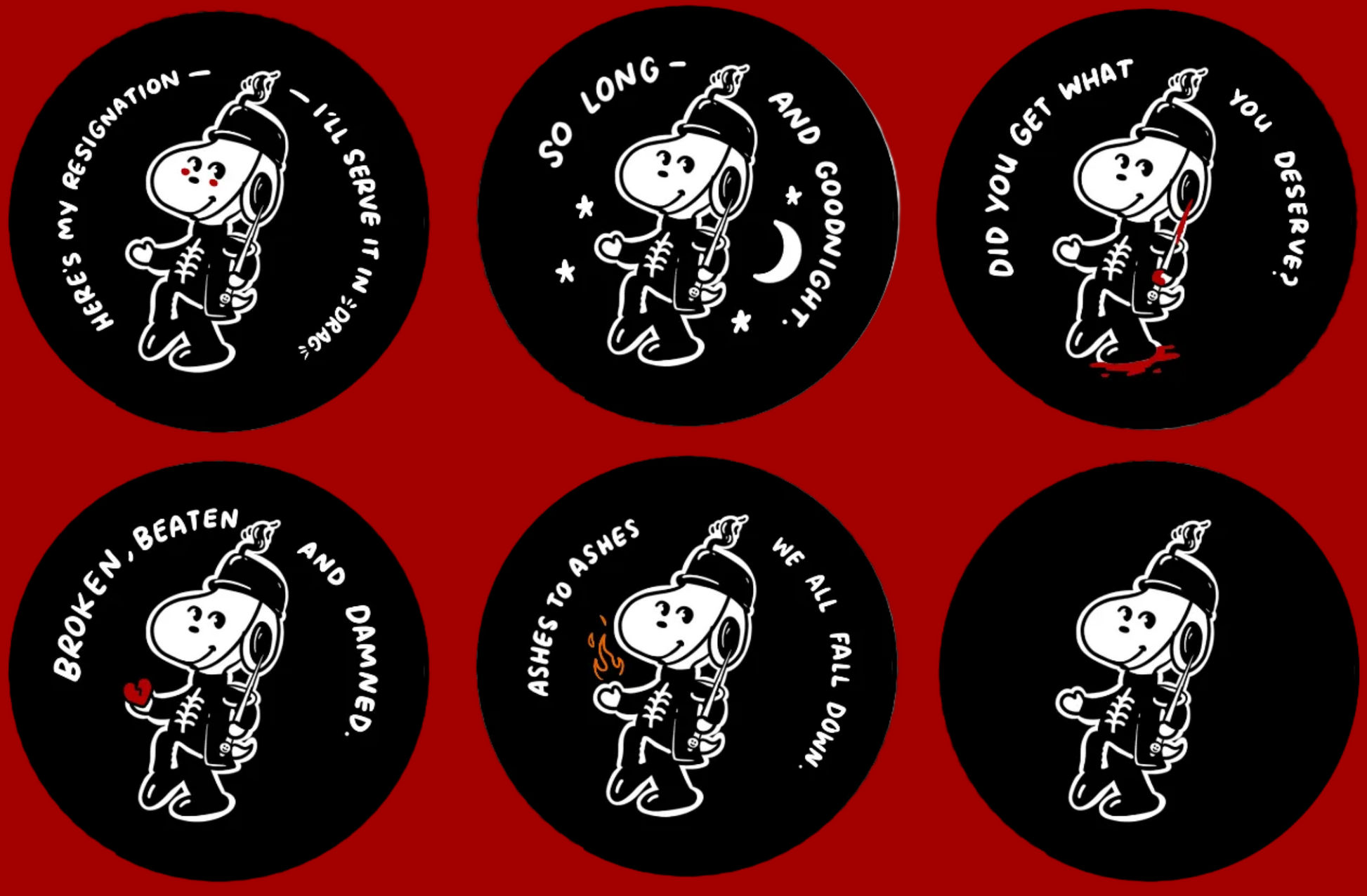 Black Parade Buttons