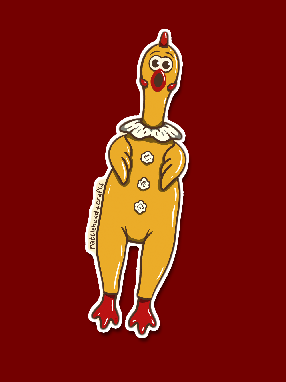Rubber Chicken Sticker