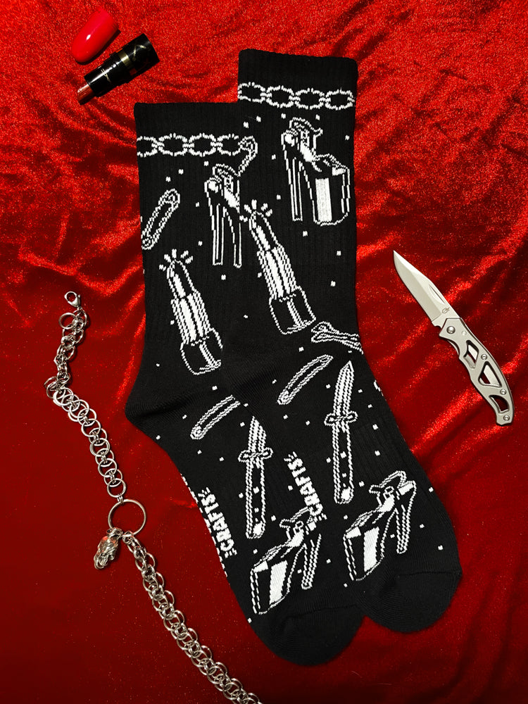 Noir Girls Room Socks