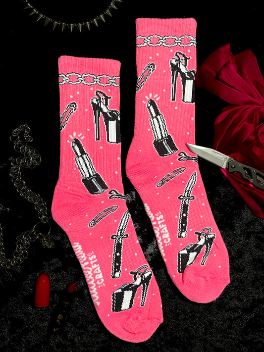 Pink Girls Room Socks